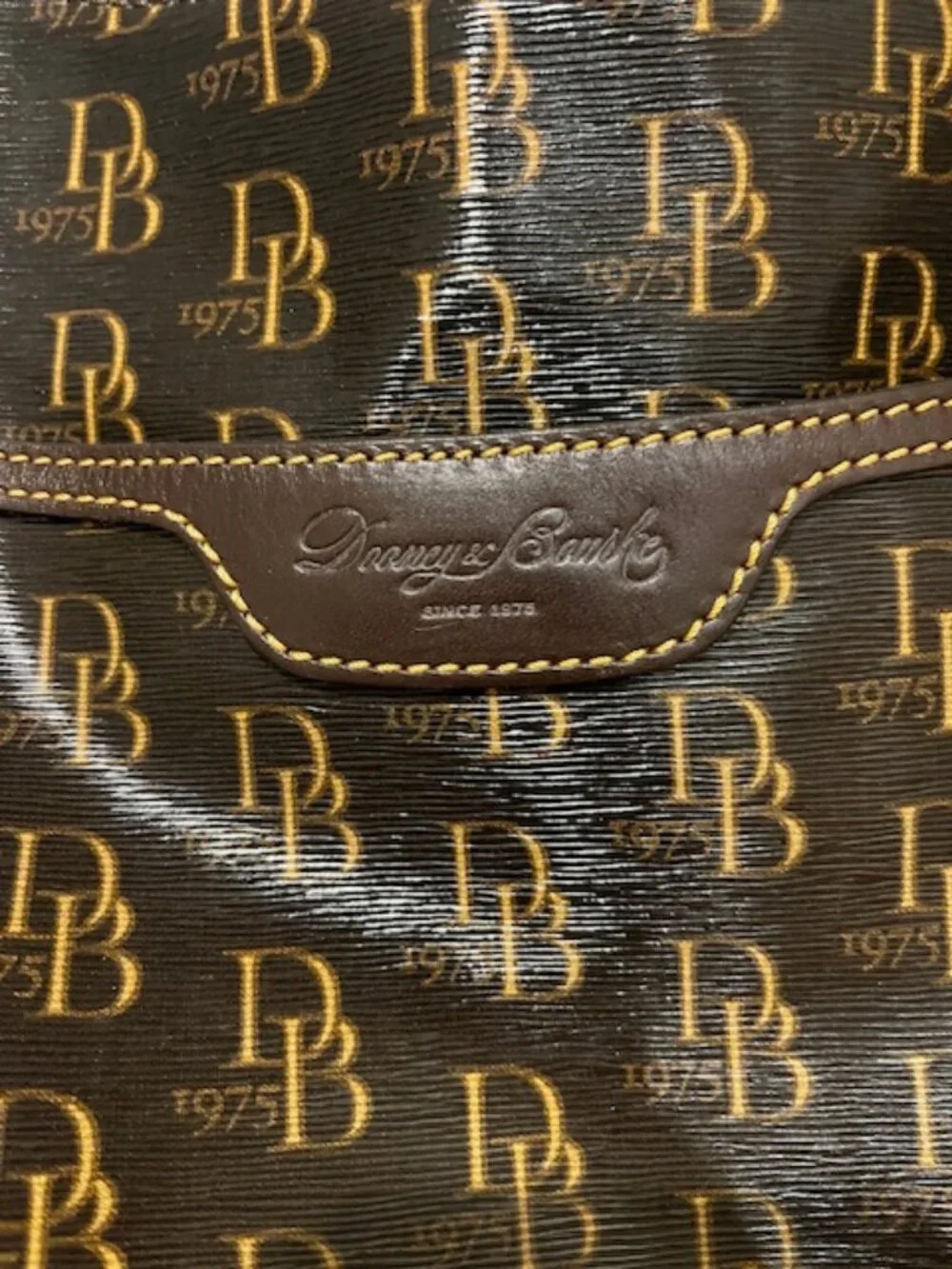 Dooney & Bourke 1975 Collection - Patent Leather Monogram Purse + Wallet Set - Picture 4 of 16